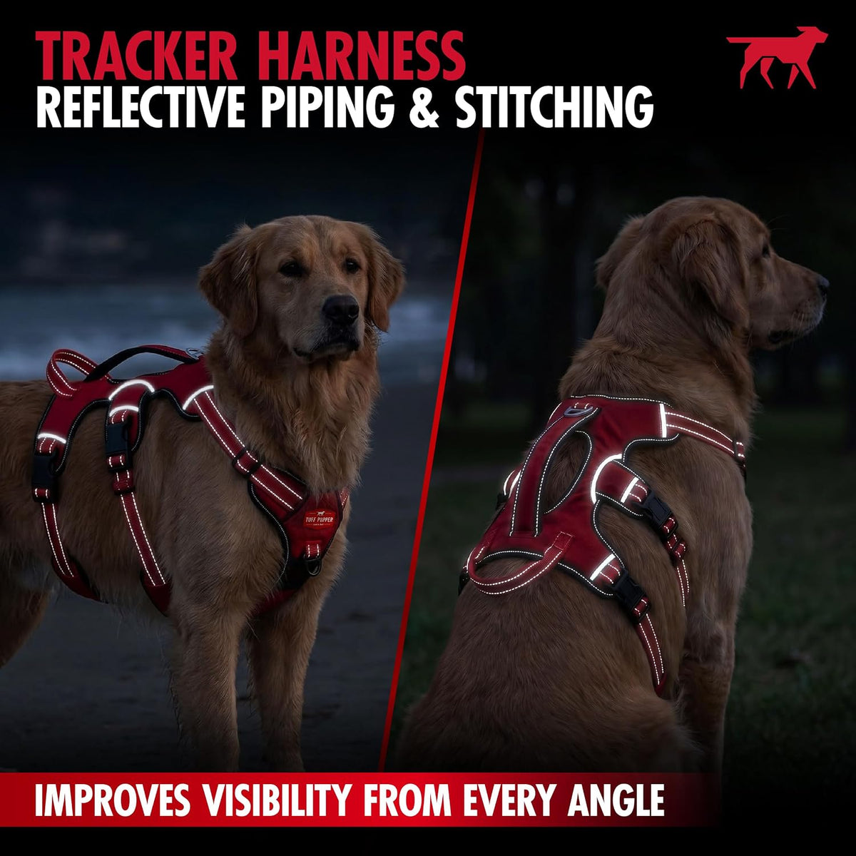 Escape Proof No Escape Dog Harness | 5 Point Adjustable Fit Harness for Dogs | Padded Dog Harnesses | Handle Dog Lift Harnesses