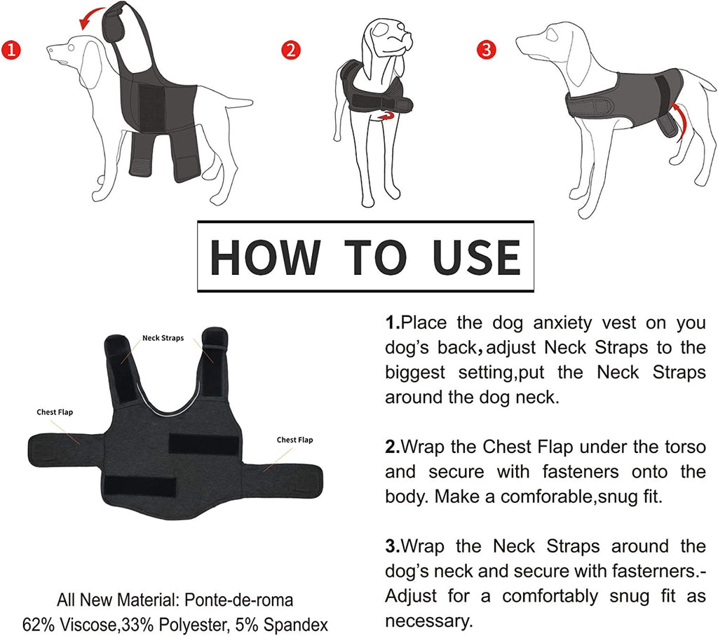 Breathable Dog Shirt for Thunderstorm, Dog Anxiety Vest Jacket Warp,Puppy Calming Coat Anxiety Relief (M, Grey)