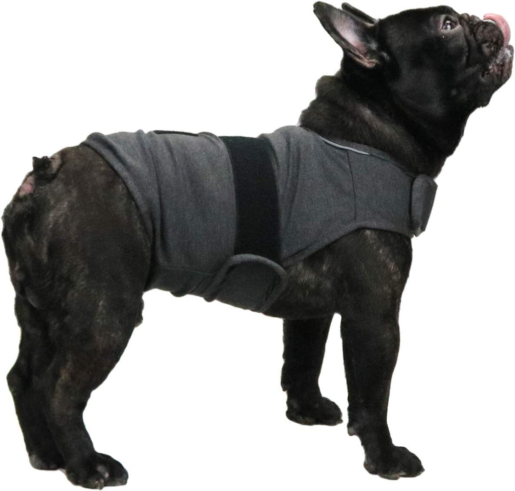 Breathable Dog Shirt for Thunderstorm, Dog Anxiety Vest Jacket Warp,Puppy Calming Coat Anxiety Relief (M, Grey)