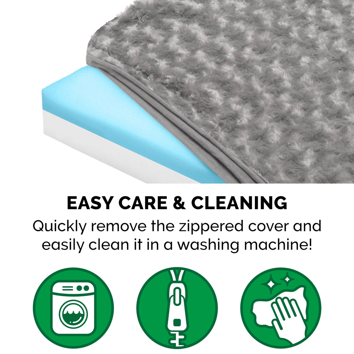 Ultra Plush Cooling Gel-Top Deluxe Orthopedic Mattress Pet Bed, Gray, Jumbo, 1 Count