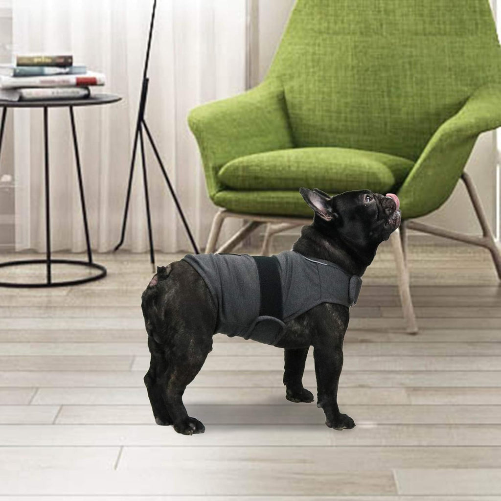 Breathable Dog Shirt for Thunderstorm, Dog Anxiety Vest Jacket Warp,Puppy Calming Coat Anxiety Relief (M, Grey)